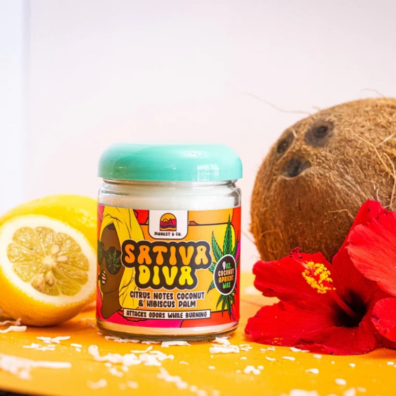 Modest & Co. Odor Eliminating Candles, thc, , dry herb, flower, wax